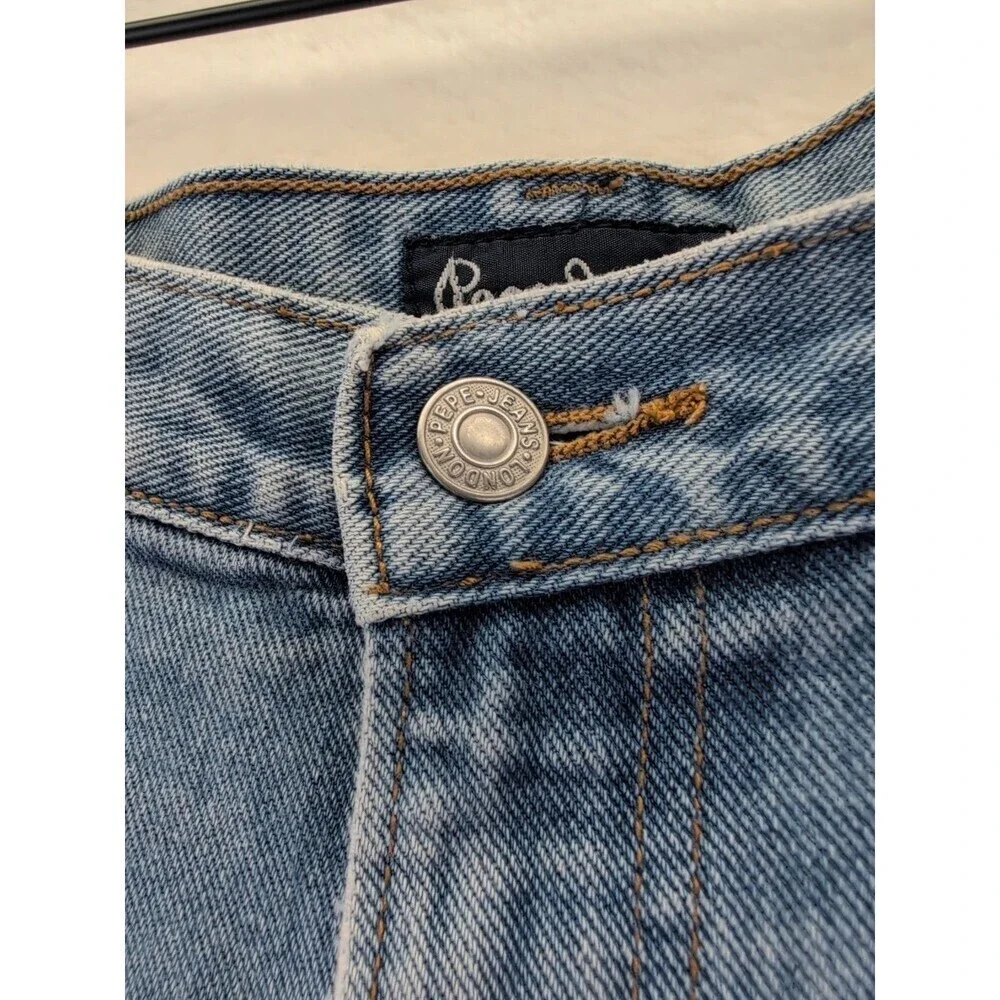 Pepe Jeans ORIGINAL PEPE COMFORT Jeans Y2K Distressed Relaxed Fit Size 36x33